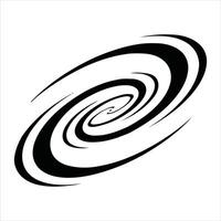 An enigmatic black spiral draws you into its depths a visual vortex of focus and wonder on white vector