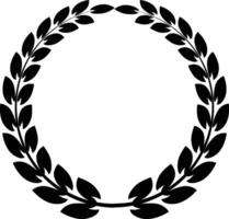 Symbol of victory and accomplishment a laurel wreath representing triumph honor and timeless grace in black and white vector