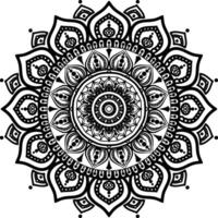 Abstract black and white floral pattern flower vector