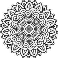 Intricate floral mandala expressing balance and tranquility a mindful pattern for coloring design vector