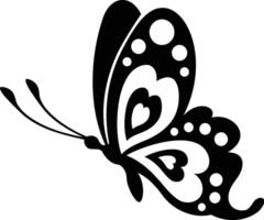 A symbolic butterfly design of love and transformation in flight with a silhouette style vector