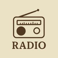 Classic Retro Radio Icon with Vintage Appeal and Simple Design for Broadcast Media vector