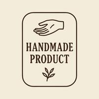Authentic Handmade Product Emblem Celebrating Craftsmanship and Quality vector