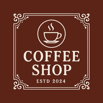 Sophisticated Coffee Shop Logo Design Vintage Estd 2024 Steaming Cup Emblem
