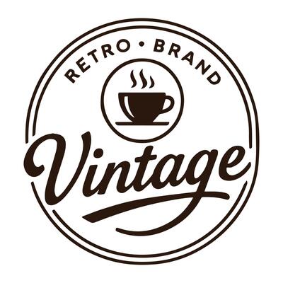 Classic Vintage Coffee Shop Emblem with Retro Branding and Hot Beverage Symbol