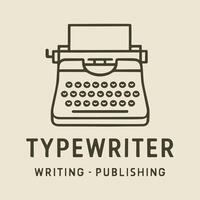 Classic Typewriter Line Art Icon for Creative Writing and Publishing Theme Design vector