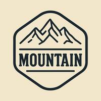 Iconic Mountain Badge Design Inspiring Adventure and Exploration vector