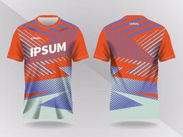 Colorful sports jersey with dynamic design vector