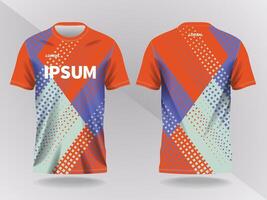 Colorful sports jersey design vector
