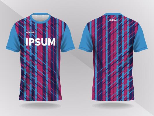 blue and purple pink abstract background and pattern for sport jersey design mockup