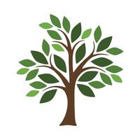 A flourishing tree symbolizes growth and resilience promoting life and hope isolated on a white vector