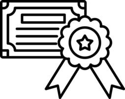 Certificate Award Document Achievement Education Validation vector