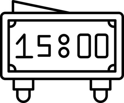 Digital Clock Display Time Modern Countdown LED vector