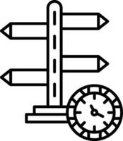 Direction Arrow Way Navigation Path Compass vector