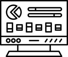 Computer Desktop Tech Device Digital Monitor vector