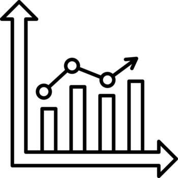 Estadísticas datos números gráfico grafico tendencias vector