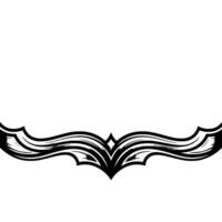 Abstract Elegant Silver and Black Ornament on White Background vector