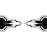 Futuristic Abstract Circuitry on White Background Tech Illustration vector