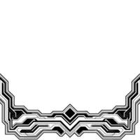 Futuristic Tech Border Geometric Black White vector