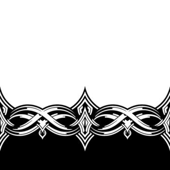 Monochrome Celtic Knot Border for Web, Print, or Element vector