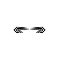 Geometric Symmetry Abstract Black Lines on White vector