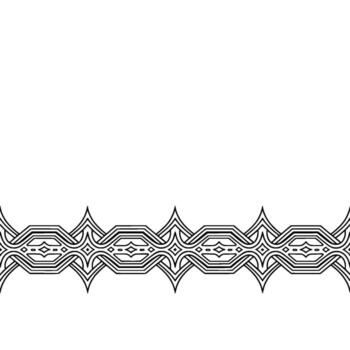 Geometric Pattern Border in Black and White Elegant, Minimalist vector