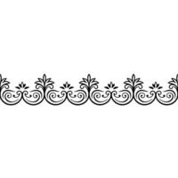 Elegant Black Scroll Border on Neutral Background vector