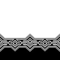 Geometric Border in Black and White, Abstract vector