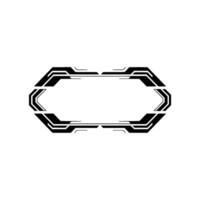 Futuristic Tech Frame Modern Digital Border for Uiux vector