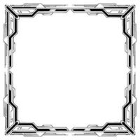 Art Deco Frame Geometric Border in Black and White - Template vector