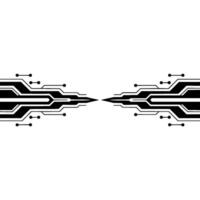 Minimalist Technology Circuit Board Element vector