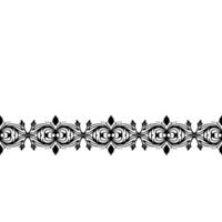 Elegant Black Floral Border on Gradient Background - Flourish vector