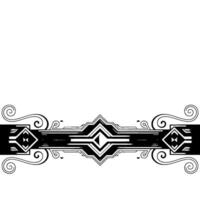 Art Deco Ornament Elegant Black and Silver on White Background vector