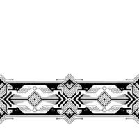 Geometric Border Abstract Black and White vector
