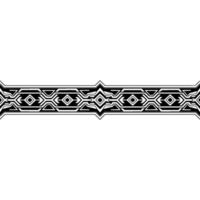 Geometric Black White Decorative Border on White Background vector