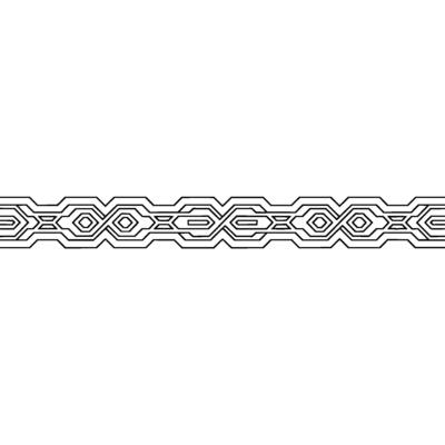 Geometric Ornament Band on Gradient Background