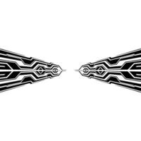 Abstract Geometric Black and White Symmetry - Lines vector