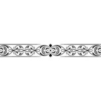 Elegant Black Ornamental Border, , Isolated on Gradient White vector