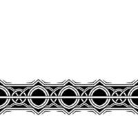 Geometric Black and White Border, Abstract Pattern on White Backdrop vector