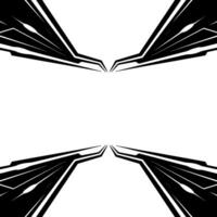 Abstract Futuristic Black Geometric Elements on Gray Background vector