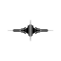 Minimalist Tech Black Geometric on White, Abstract Futuristic vector