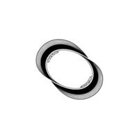 Abstract Black and White Ellipse, Minimalist Modern Style vector
