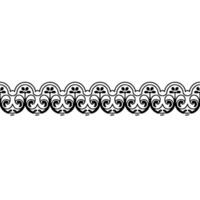 Decorative Black and White Scroll Border Elegant Floral vector