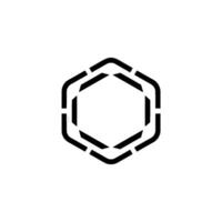 Modern Hexagon Geometric in Grayscale vector