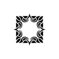 Decorative Square Frame, Black White, Minimalist vector