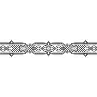Ornate Geometric Border in Minimalist Style, Black on White vector