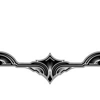 Art Deco Border Element, Black and White Ornament for vector