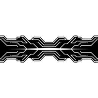 Futuristic Circuit Board Black White Tech Background - Circuit board vector