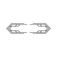 Abstract Geometric Linear Arrow On White vector