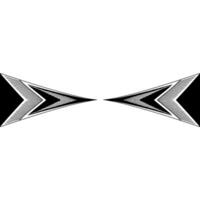 Geometric Arrow Abstraction In Black White, Modern vector